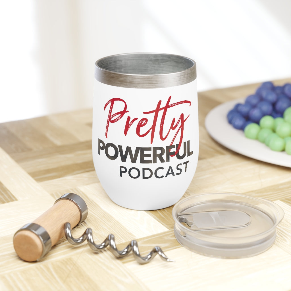 Pretty Powerful Podcast Wine Tumbler